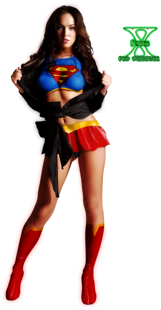 Megan Fox Supergirl Photo - Megan Fox Superman Png (732x1024), Png Download