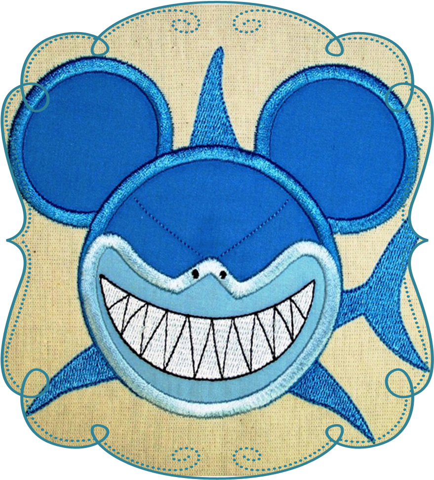 Sharky - Cartoon (1000x1000), Png Download