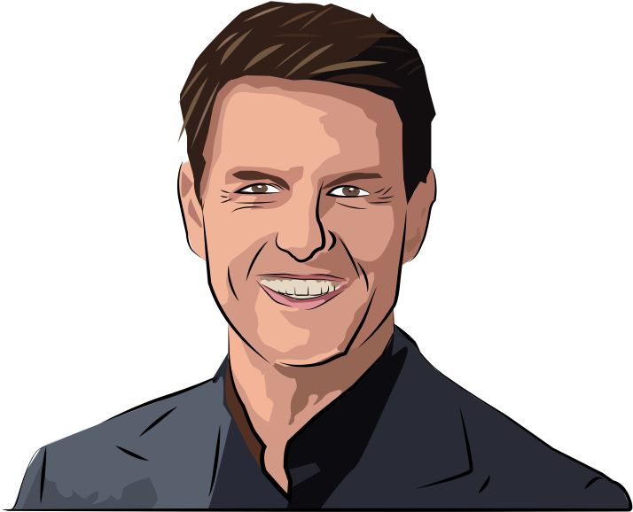 Tom Cruise - Cartoon (800x600), Png Download