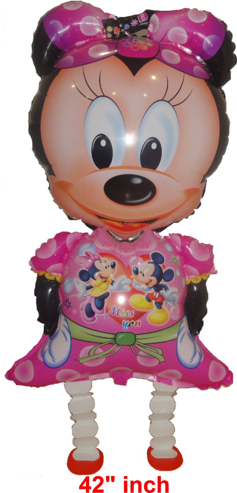 Minnie Mouse Walking Balloons - Disney (832x1778), Png Download