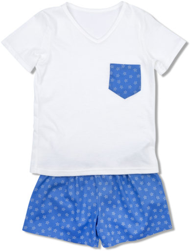 Amiki Ss18 Pyjamas Leon Blue Stars - Board Short (650x650), Png Download