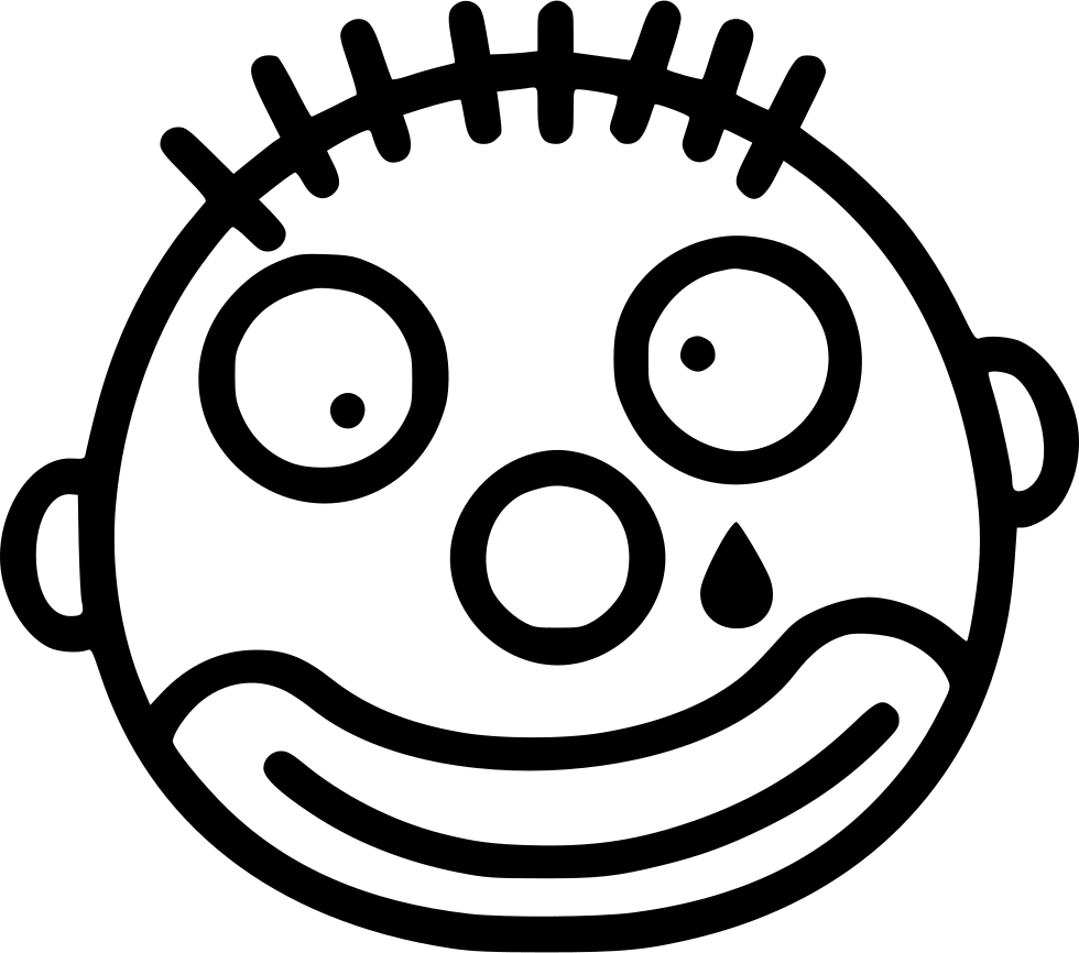 Png File Svg - Scared Emoji Outline (980x866), Png Download