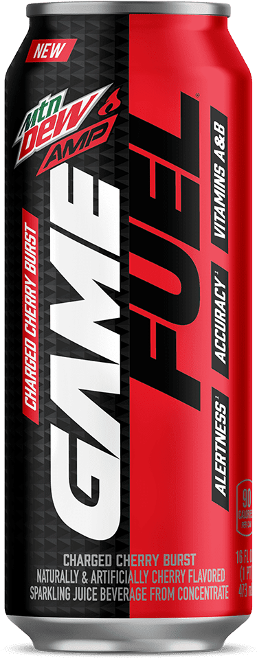 Mtn Dew® Amp® Game Fuel® Charged Cherry Burst - Mtn Dew Amp Game Fuel (400x958), Png Download