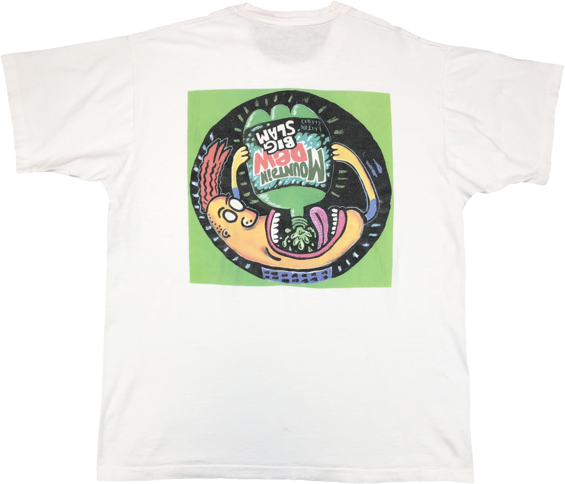 Vintage Mountain Dew Big Slam Tee - Iguana (2048x1688), Png Download