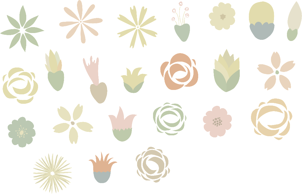 Hand Drawn Fresh Flower Pattern (1024x658), Png Download