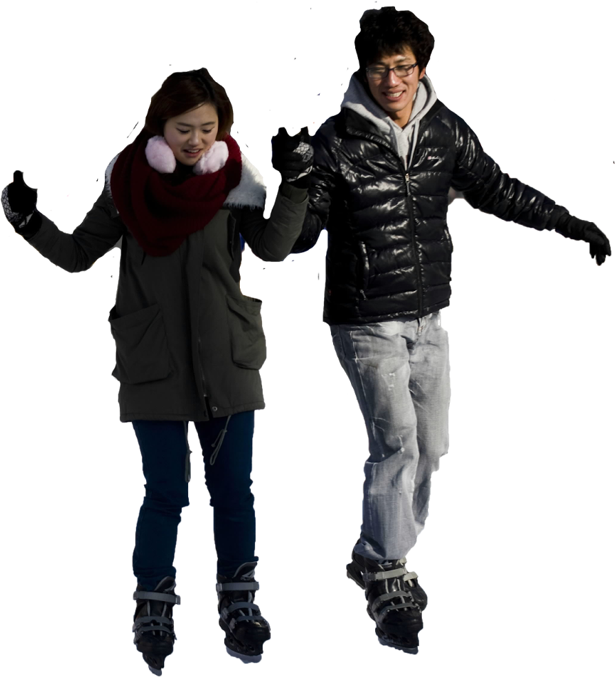 Couple - Ice Skating People Skating Png (1600x1142), Png Download