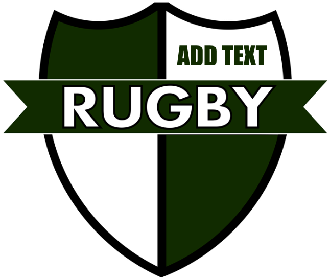 Rugby Shield White Green Banner - Emblem (700x700), Png Download