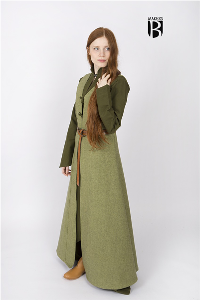 Sleeveless Medieval Coat Maiva Ideal For Larp, Sca - Overcoat (600x600), Png Download