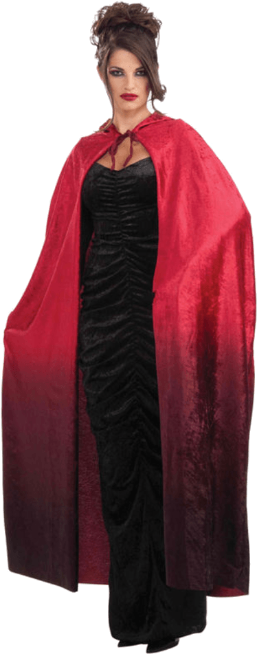 56” Red Faded Cape - Cape (600x951), Png Download