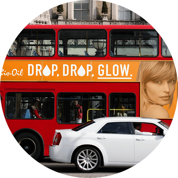 To Achieve This We Launched An Integrated Campaign, - Adblock Bus (601x602), Png Download