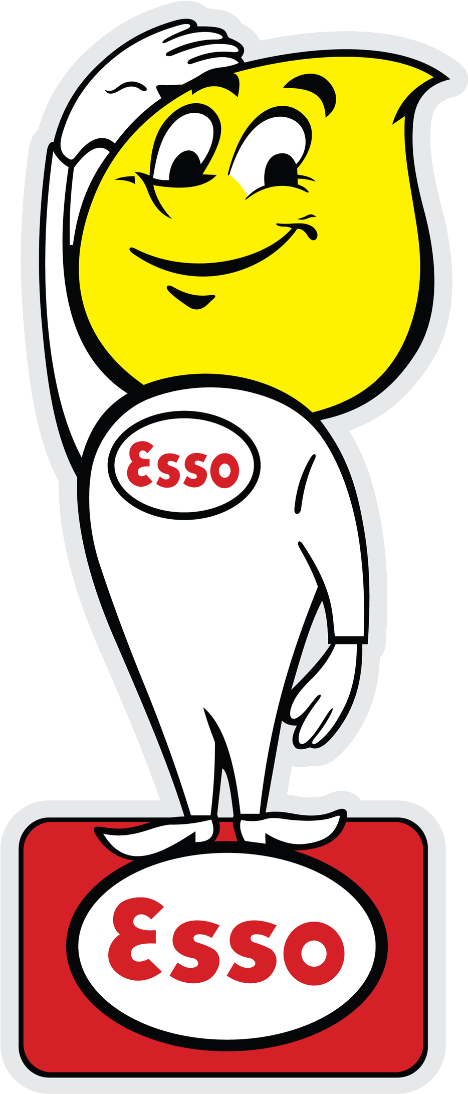 30″ Esso Oil Drop Boy - Esso Oil Drop Man (1119x2294), Png Download
