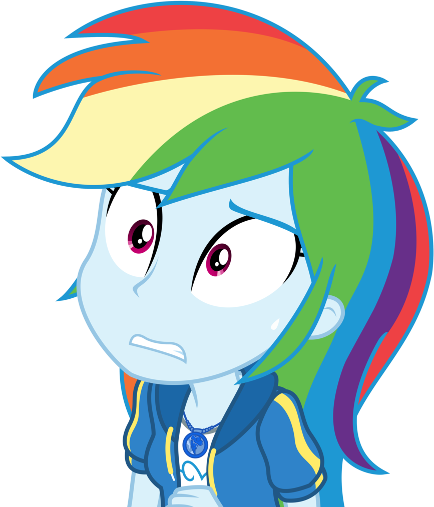 Sketchmcreations, Equestria Girls, Geode Of Super Speed, - Equestria Girls Rainbow Dash Scared (895x1024), Png Download