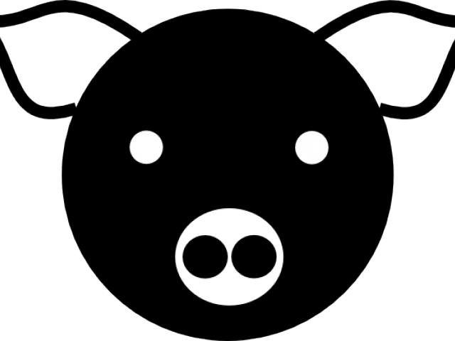 Pig Clipart Silhouette - Pig Clip Art (640x480), Png Download