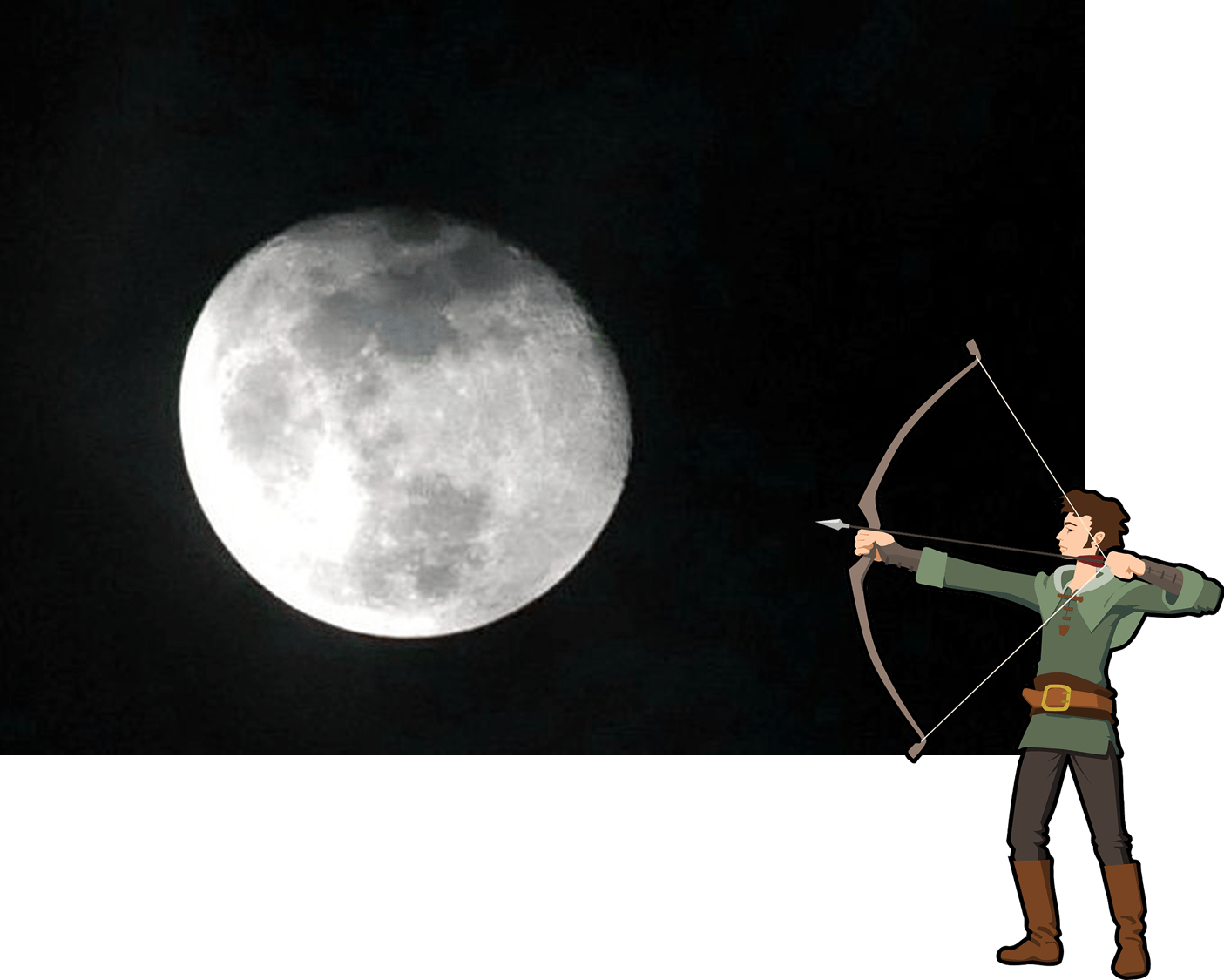 Shoot The Moon - Moon (1405x1125), Png Download