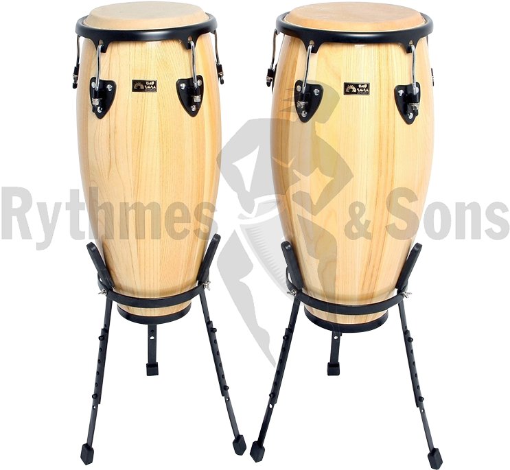 Club Salsa Pair Of Natural Wooden Congas - Timbales Salsa Png (760x760), Png Download