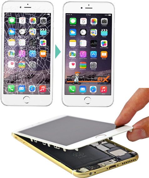 Cracked Screen, Iphone Repair, Iphone, Screens, Products, - Iphone 6 Price In Las Vegas (700x600), Png Download
