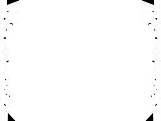 Confetti Clipart Page Border - Line Art (640x480), Png Download