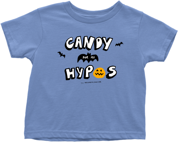 Diabetes Halloween Candy For My Hypos Toddler T-shirt - Active Shirt (600x600), Png Download