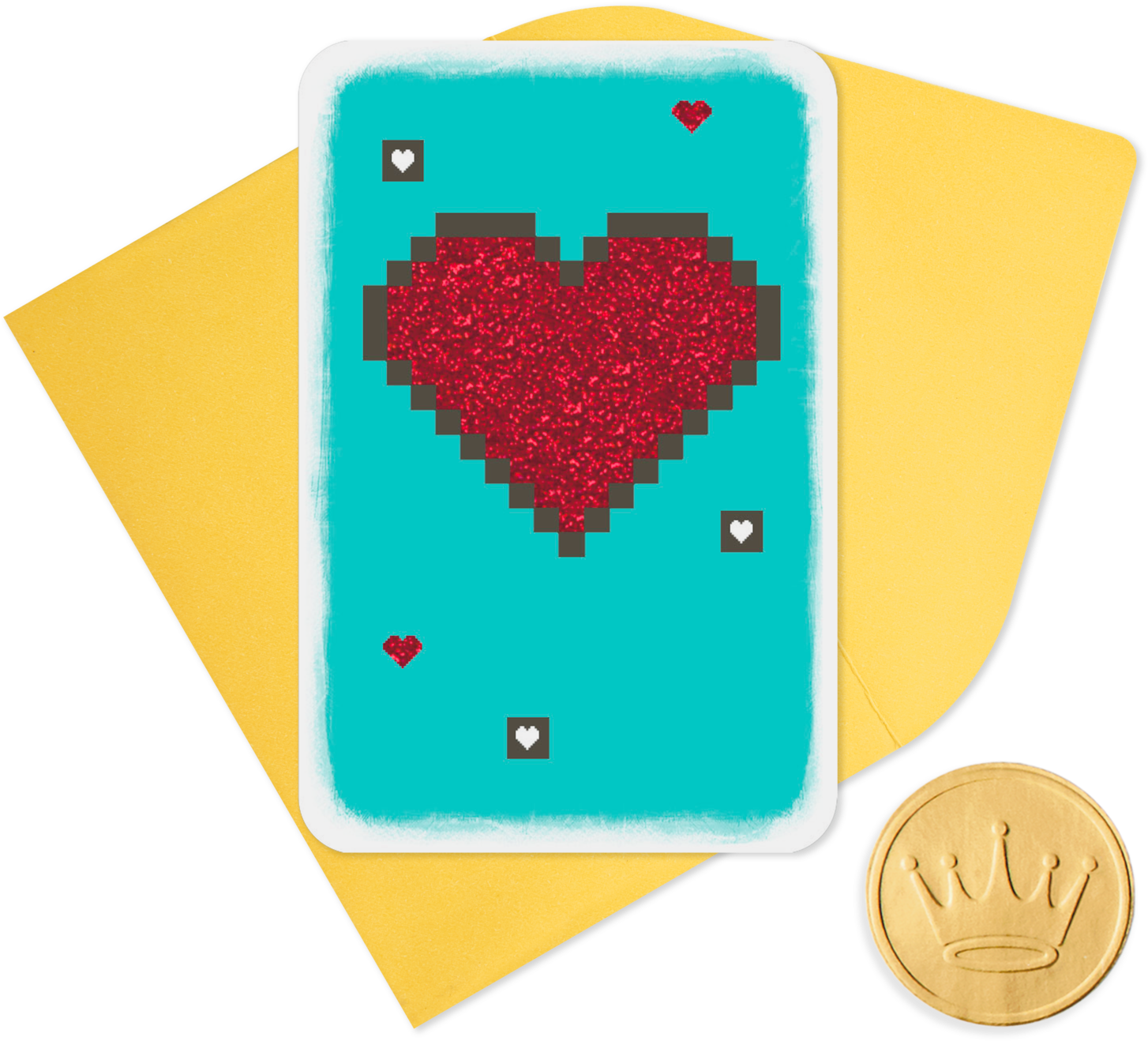 25" Mini Pixel Art Heart Love - Black Heart Pixel Art (1470x1470), Png Download