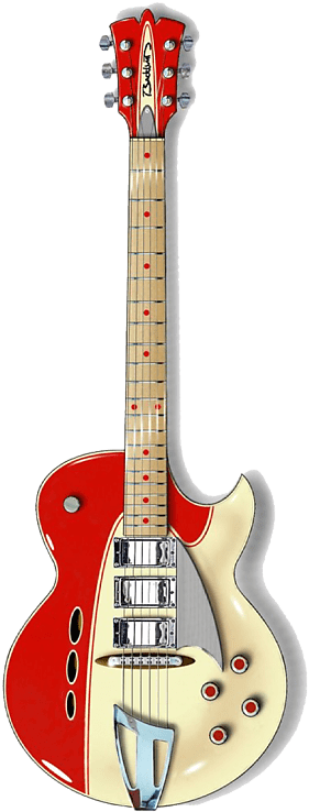 Backlund Rockerbox 2018 Red/cream - Electric Guitar (800x783), Png Download