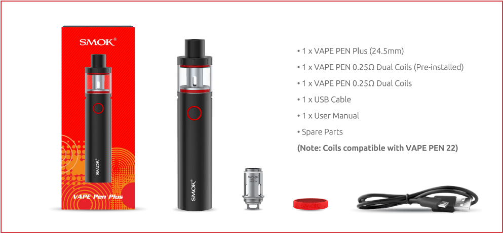 Direct Voltage Vape Pen - Vape Pen Plus Smok (1092x560), Png Download