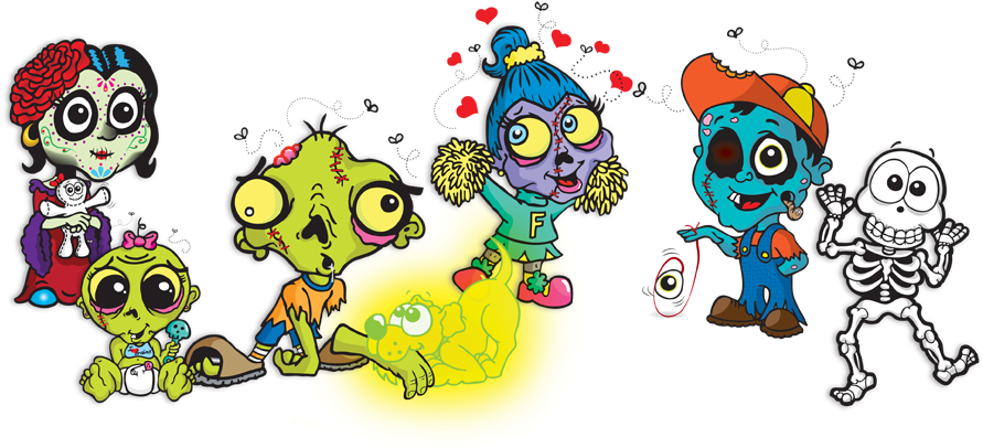 Zombie Antibully Children's Books - Cartoon (936x417), Png Download