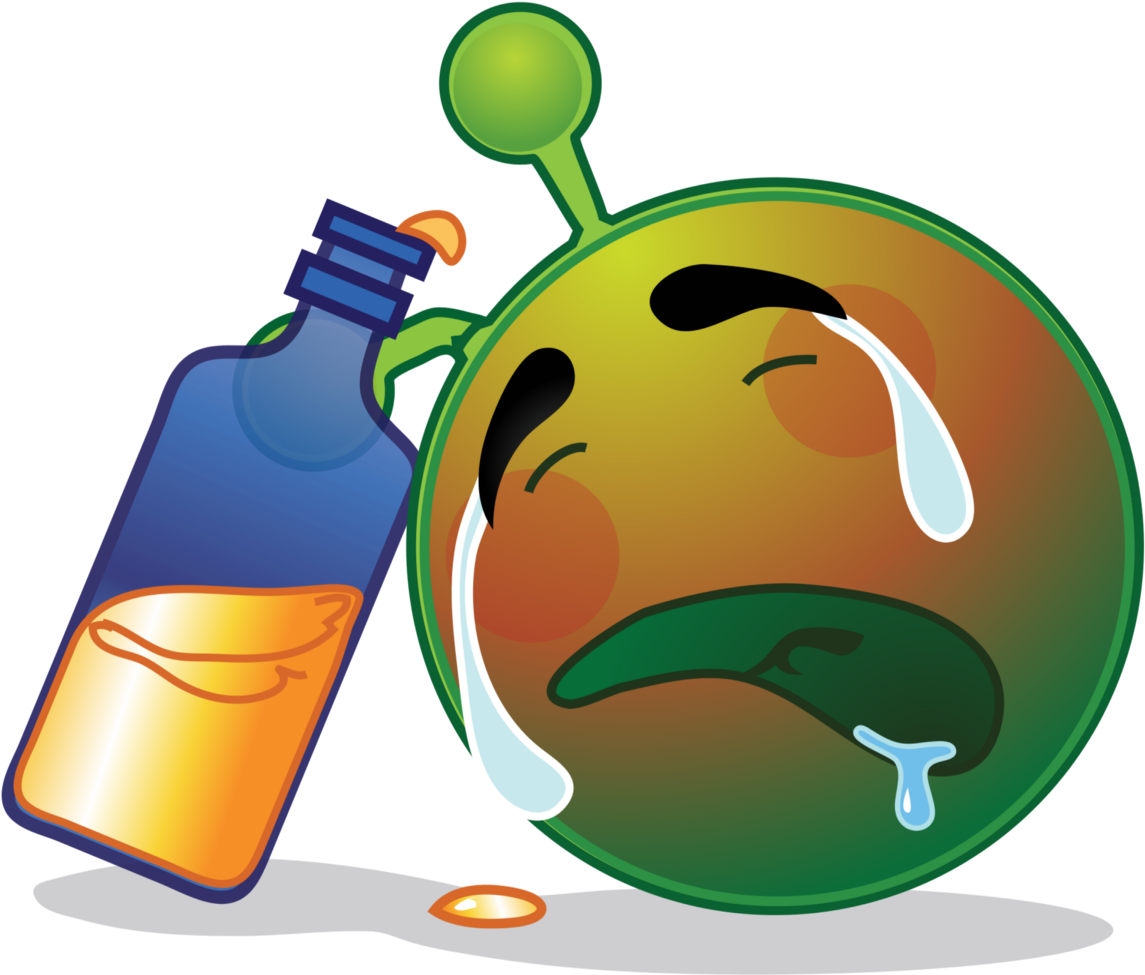 When Alcohol Reaches Liver - Green Alien (1200x1017), Png Download