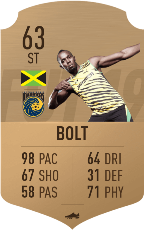 Usain Bolt In Fifa 19, Ecco Come Potrebbe Essere La - Usain Bolt Fifa 19 (540x815), Png Download