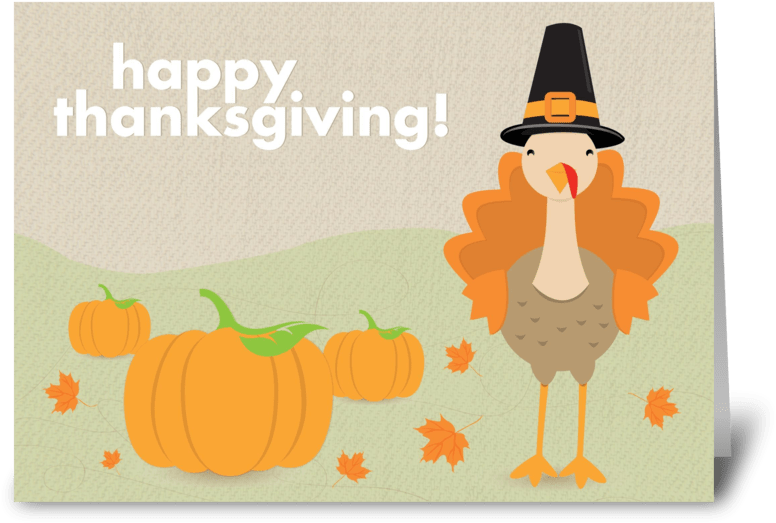 Happy Thanksgiving - Pumpkin (848x698), Png Download