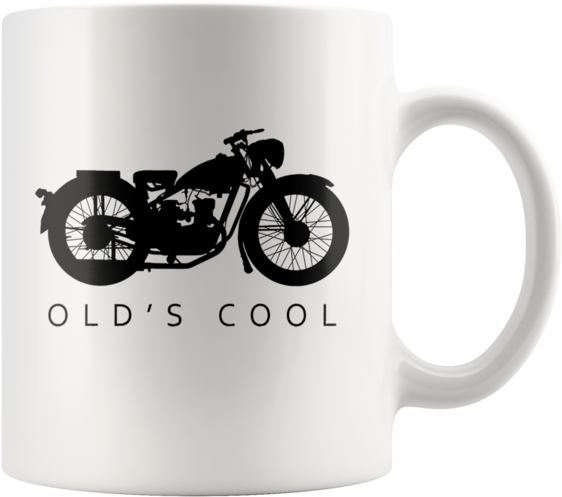 Vintage Motorcycle Silhouette Mug - Royal Enfield Wall Stickers (580x580), Png Download