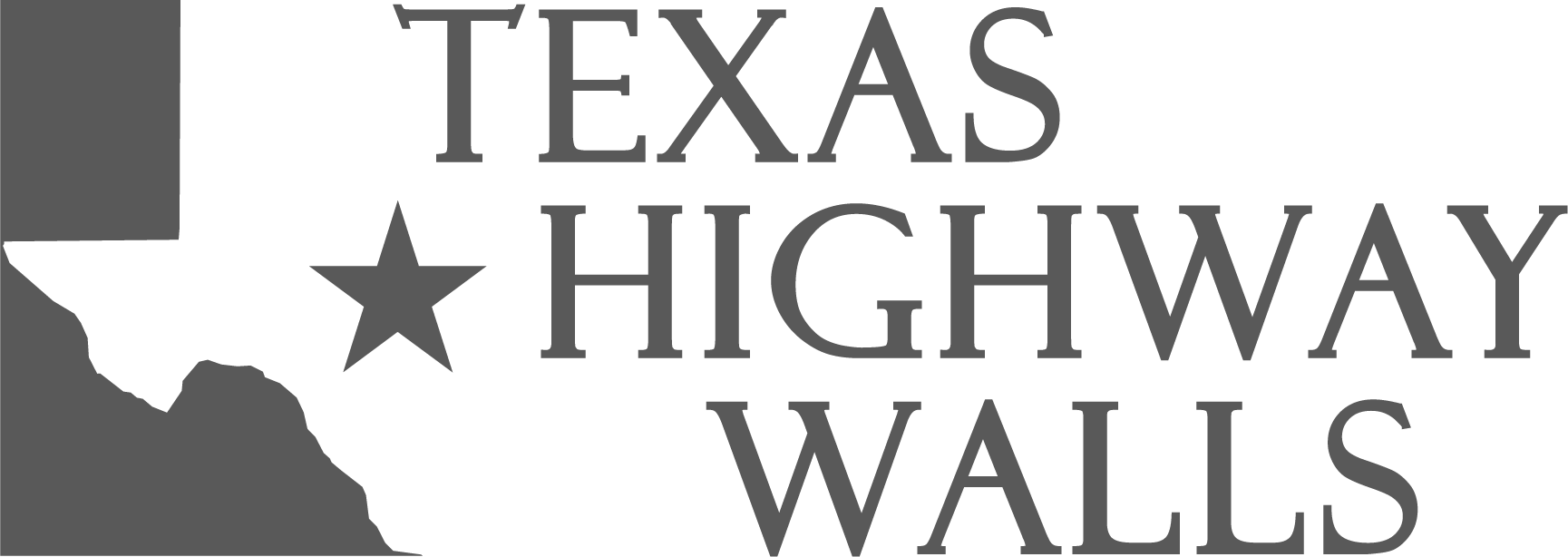 Texas Highway Walls - Monochrome (1729x614), Png Download