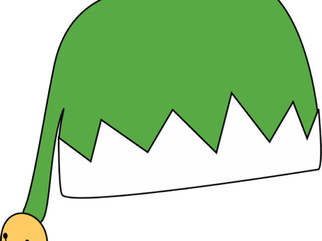 Santa Hat Clipart Elf - Elf Hat Cartoon (640x480), Png Download