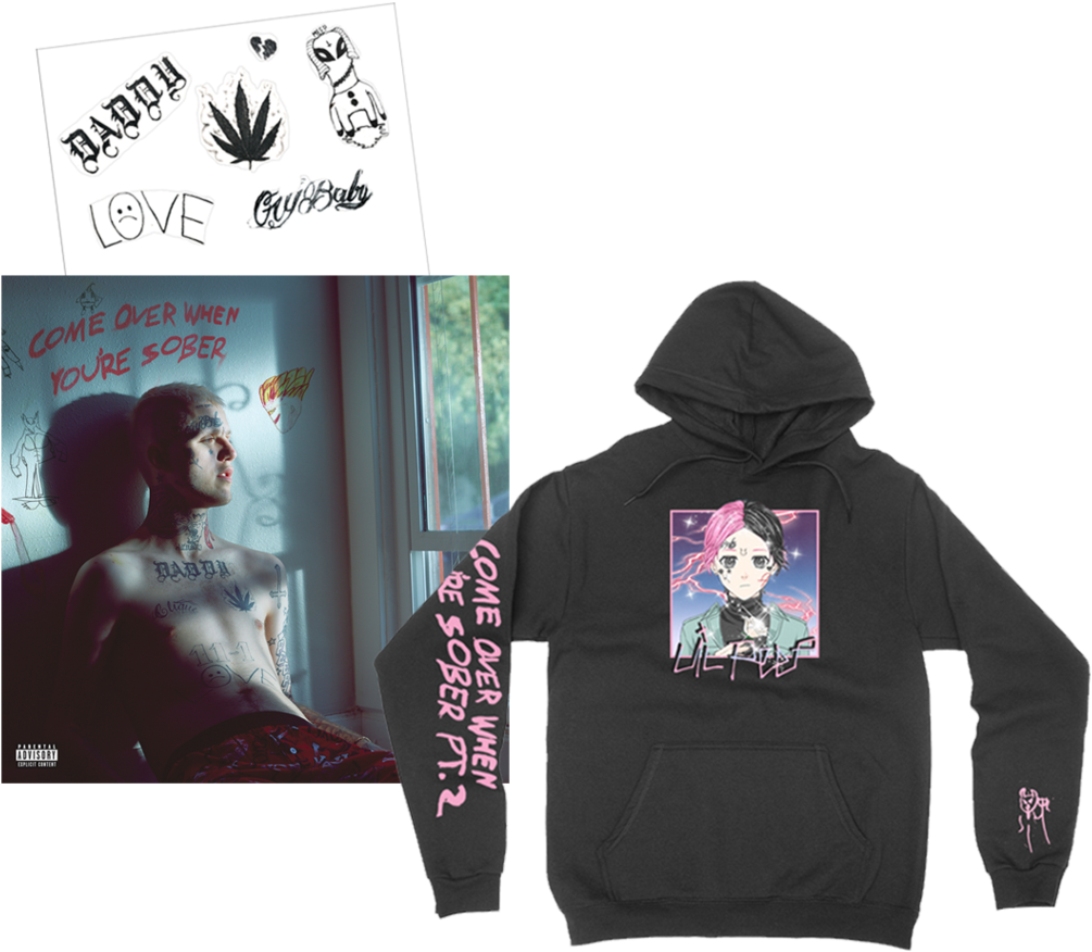 Come Over When You're Sober Pt 2 Hoodie Bundle - Lil Peep Come Over When You Re Sober Pt 2 Hoodie (1024x1024), Png Download