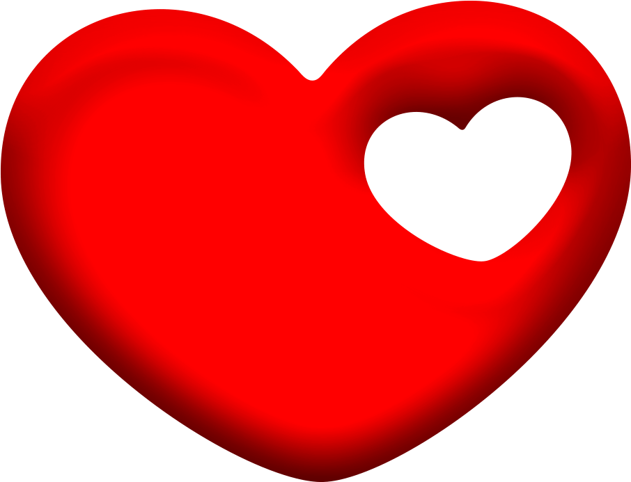 Love Heart Png Transparent - Heart (1070x882), Png Download