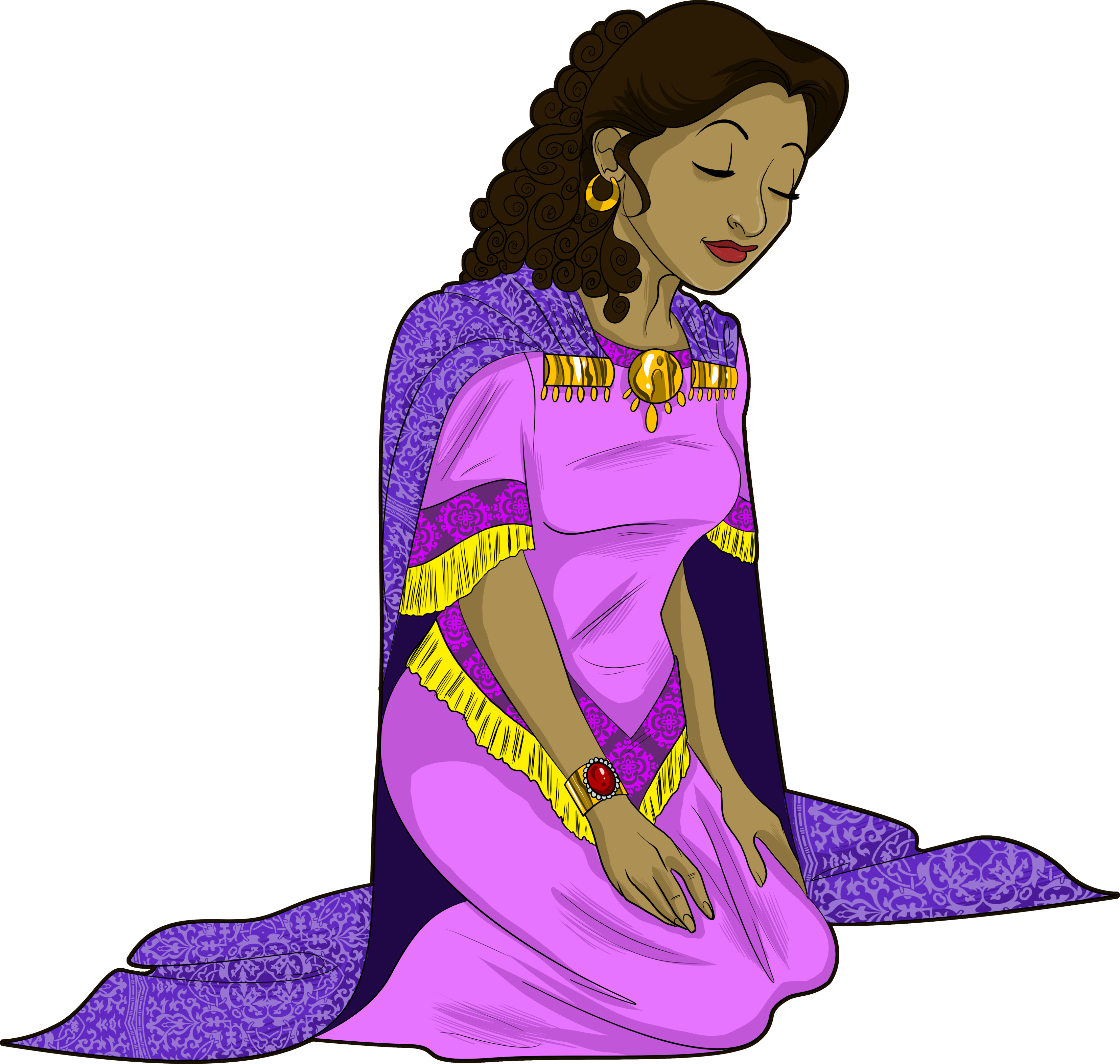 Free Bible Stories Bible, Sunday School And Clip Art - Queen Esther Bible Clipart (3312x3146), Png Download