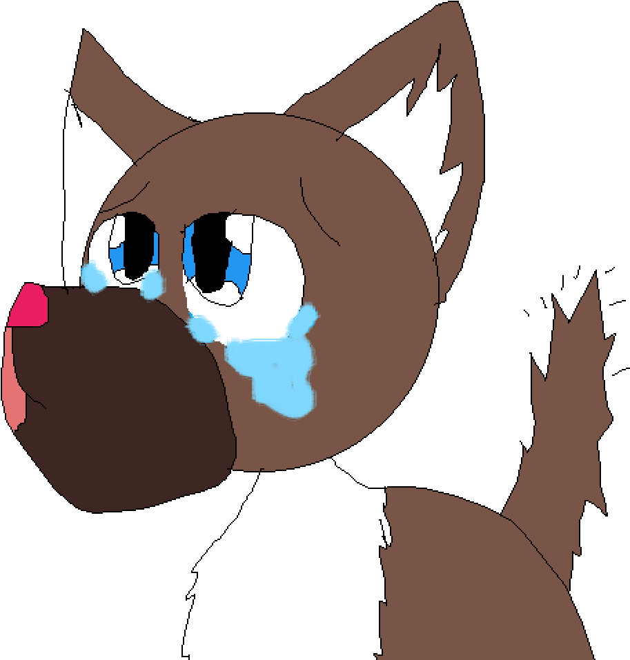 Sad Dog - Cartoon (1000x998), Png Download