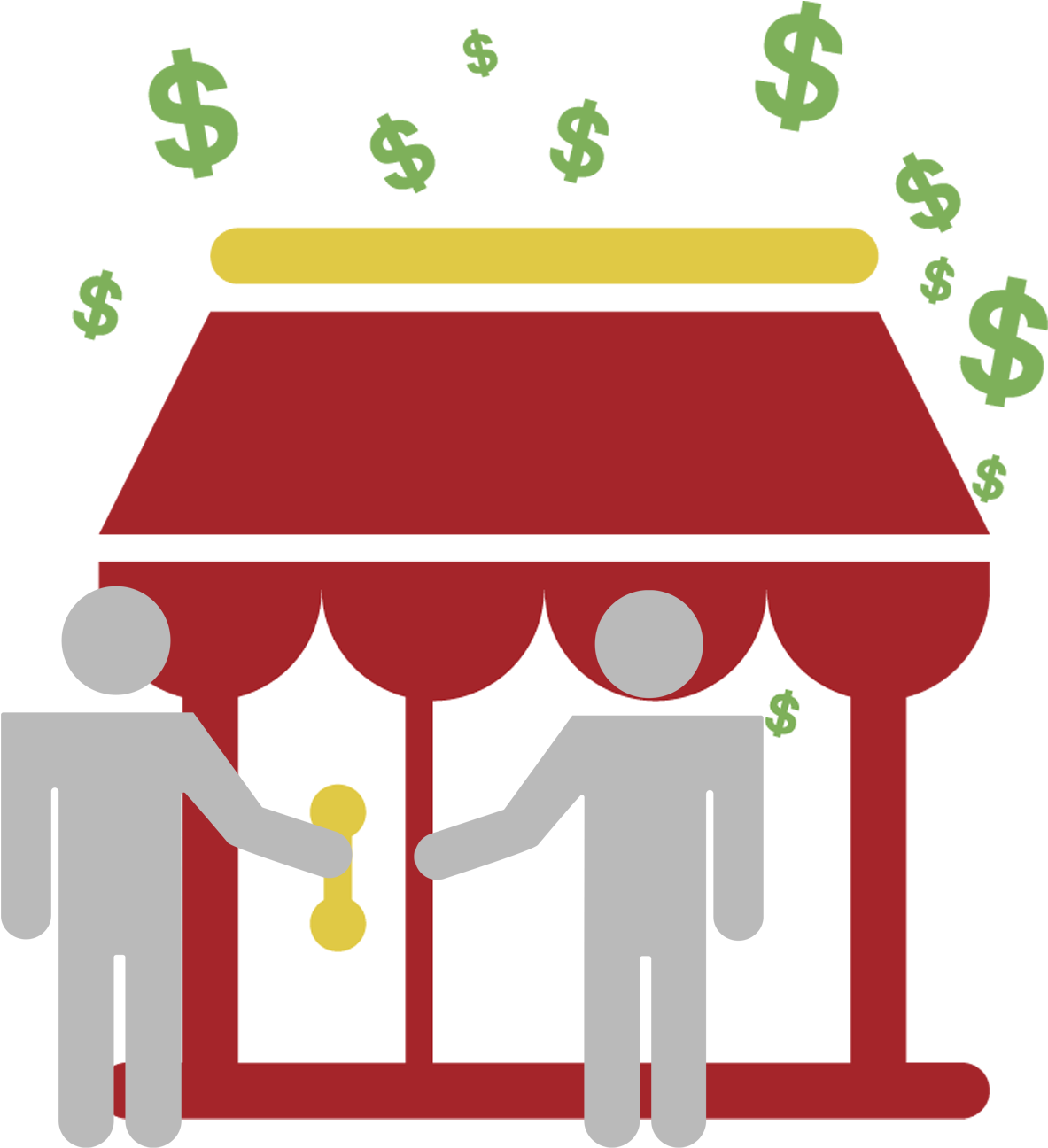 Store With Dollar Signs - Icon (1272x1345), Png Download
