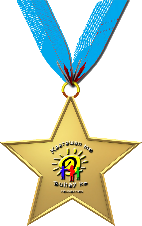 Takbo Mo Buhay Ko 2014 Medal - 3d Gold Star Png (604x996), Png Download