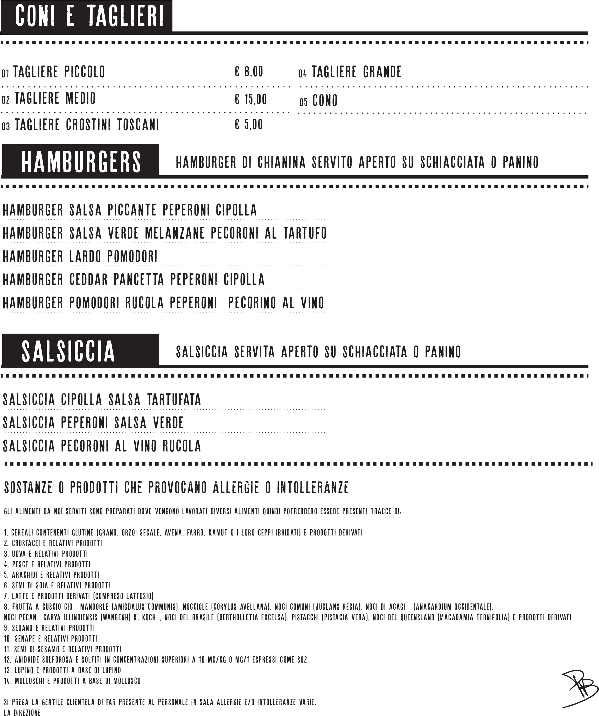 Menu-hamburger Taglieri Salsiccie - Menu Taglieri (2480x2886), Png Download