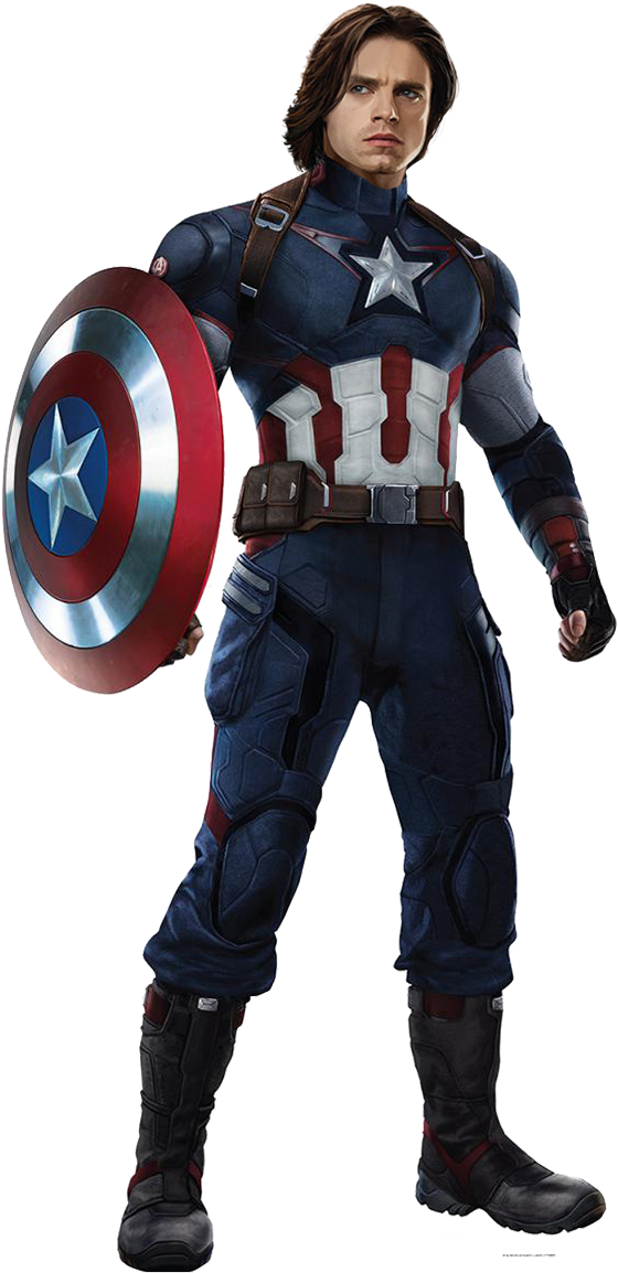 Captain America Bucky Barnes - Captain America Png (561x1164), Png Download