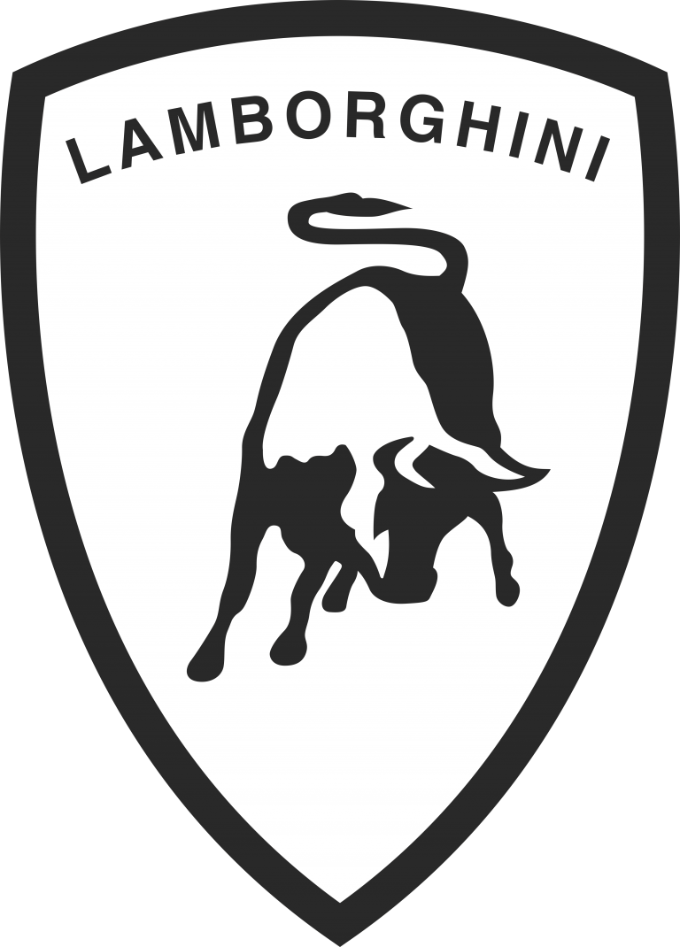 Logo Lamborghini - Black And White Lamborghini Logo (768x1070), Png Download