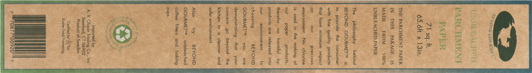 Beyond Gourmet Unbleached Parchment Paper, 71-square - Wood (1800x1800), Png Download