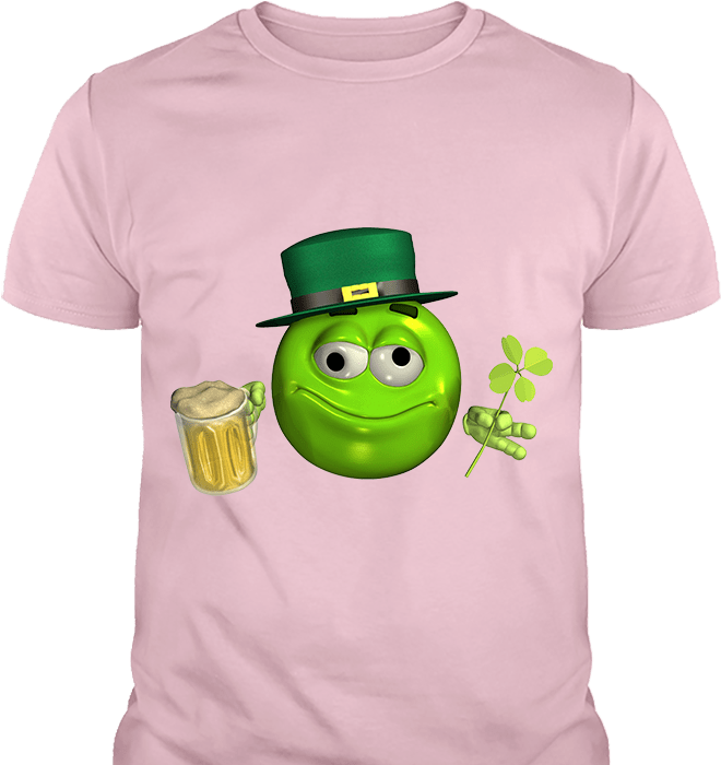 Standard Fit White T Shirt - Leprechaun Emoticon (700x700), Png Download