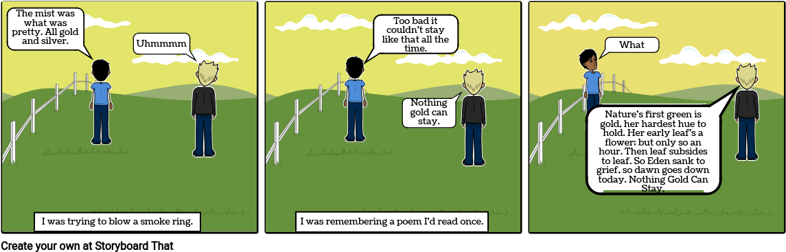 Nothing Gold Can Stay - Cartoon (1165x386), Png Download