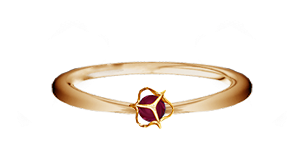 Embrace Star Ring 18ct Gold And Garnet 4mm With Yellowgold - Engagement Ring (567x567), Png Download