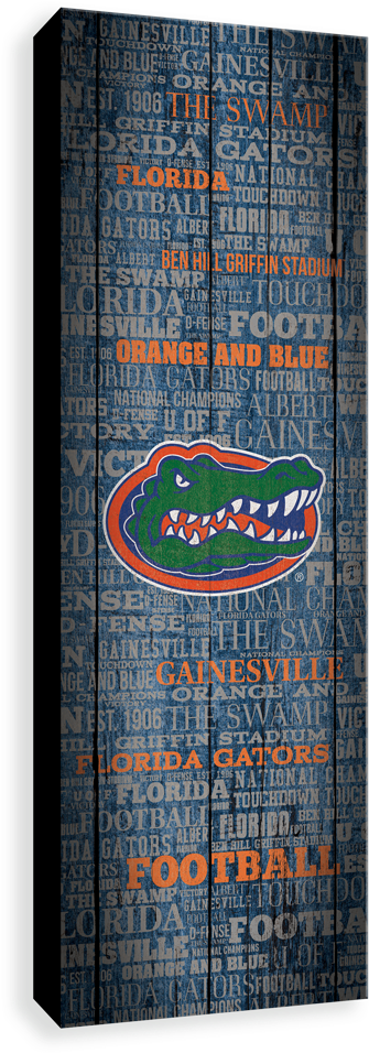 Florida Gators Typography On Wood - Florida Gators (1000x1000), Png Download