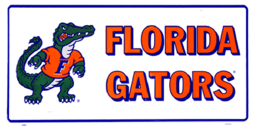 Florida Gators Ncaa License Mascot Plate - Cartoon (560x560), Png Download
