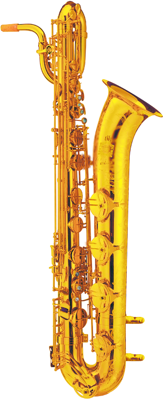 Jazz Hamilton Revolution 65 Baritone Sax Gold Plated - Baritone Saxophone (425x852), Png Download