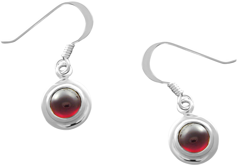 French Wire Earrings With Garnet - Earrings (1024x768), Png Download