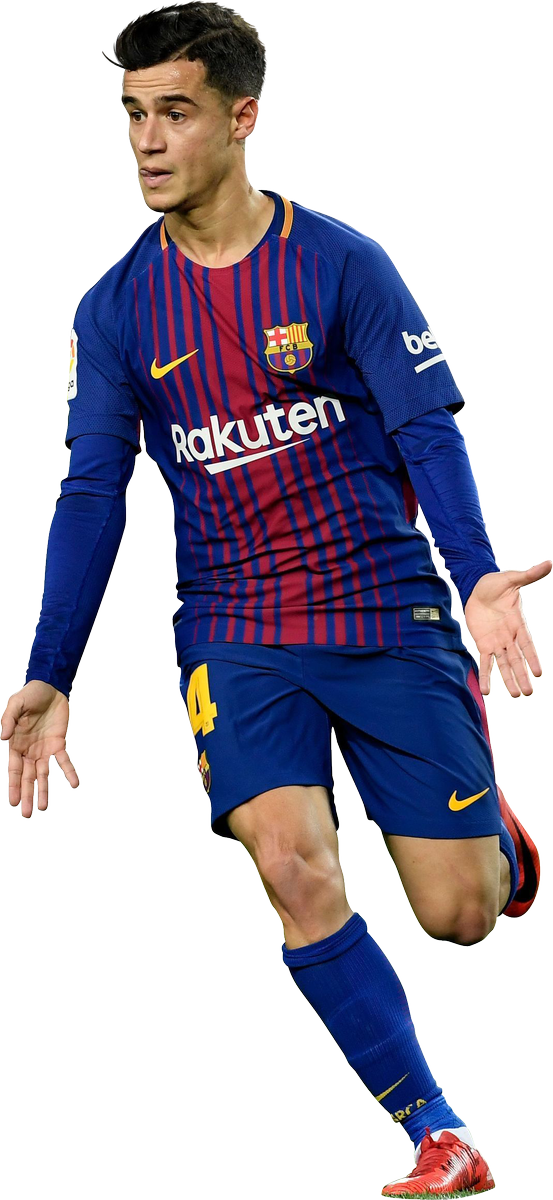 Footyrenders On Twitter - Philippe Coutinho Barcelona Png (553x1200), Png Download